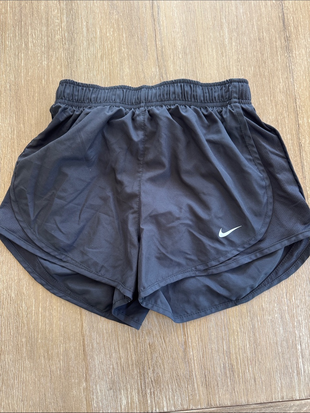 Nike Women's Black Athletic Running Shorts with Reflective Swoosh